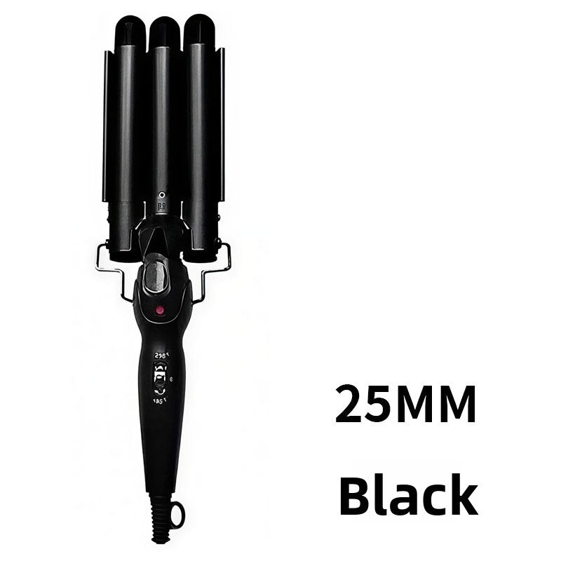 Velisse Beauty Triple Barrel Ceramic Wave Curler — Professional At-Home Hair Styling Iron