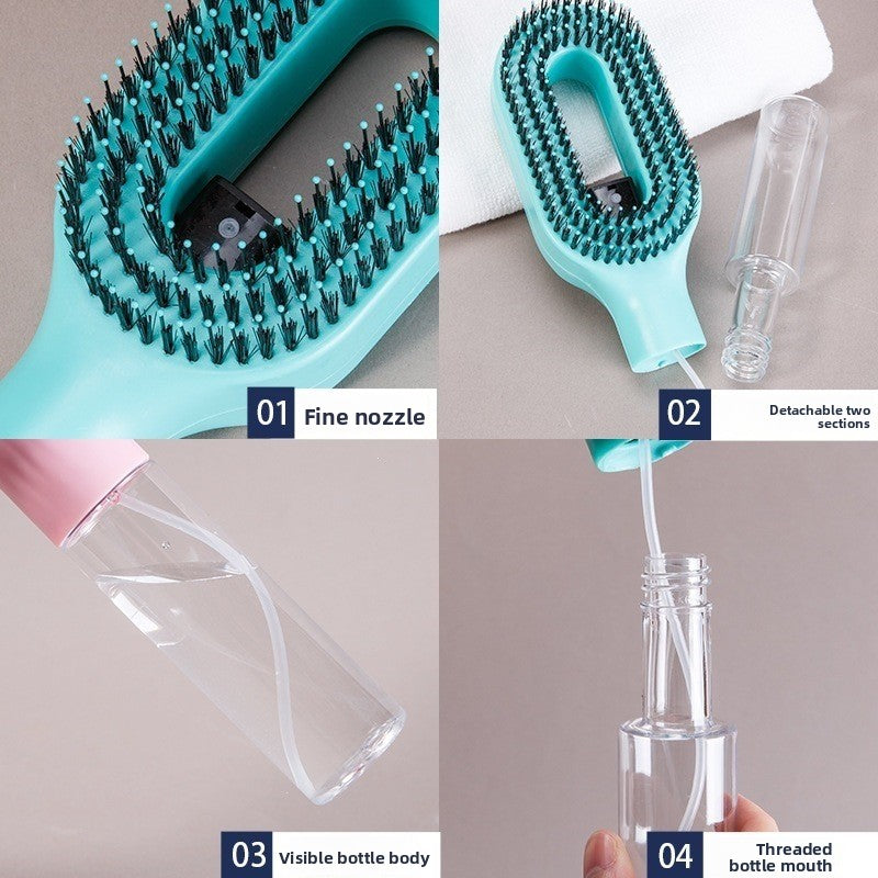 Velisse Beauty Hydrating Mist Spray Comb — Detangling & Styling Hair Tool
