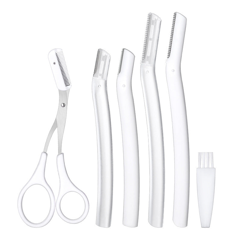 Velisse Beauty Precision Eyebrow Grooming Set — Stainless Steel Brow Sculpting Tools