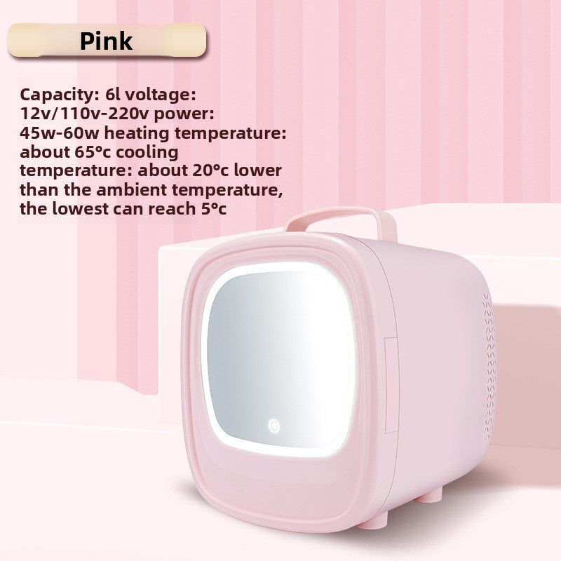 Velisse Beauty Portable Car Beauty Refrigerator — Mini Skincare Fridge with LED Mirror
