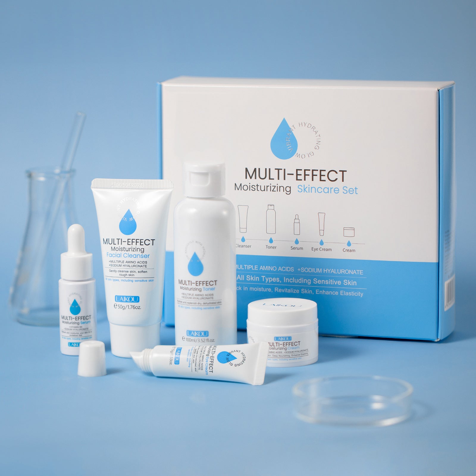 Velisse Beauty Complete Luxury Skincare Set — Full 5-Step Radiance Routine Collection