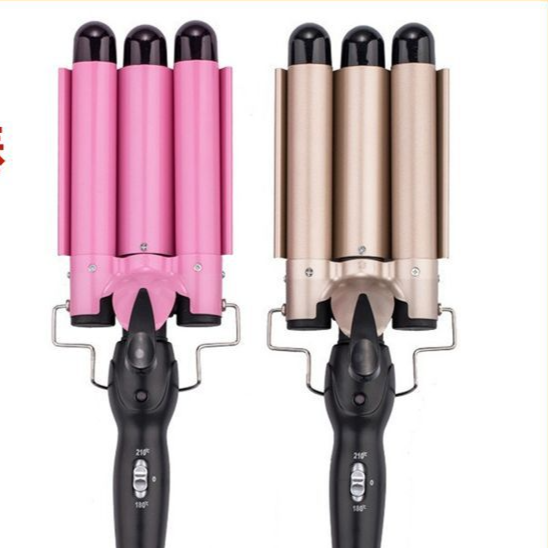 Velisse Beauty Triple Barrel Ceramic Wave Curler — Professional At-Home Hair Styling Iron