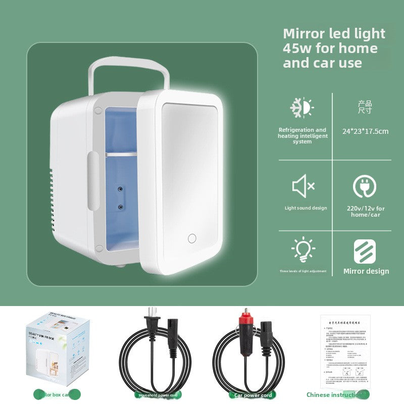 Velisse Beauty Touch Light Beauty Refrigerator — Mini Skincare Fridge with Mirror