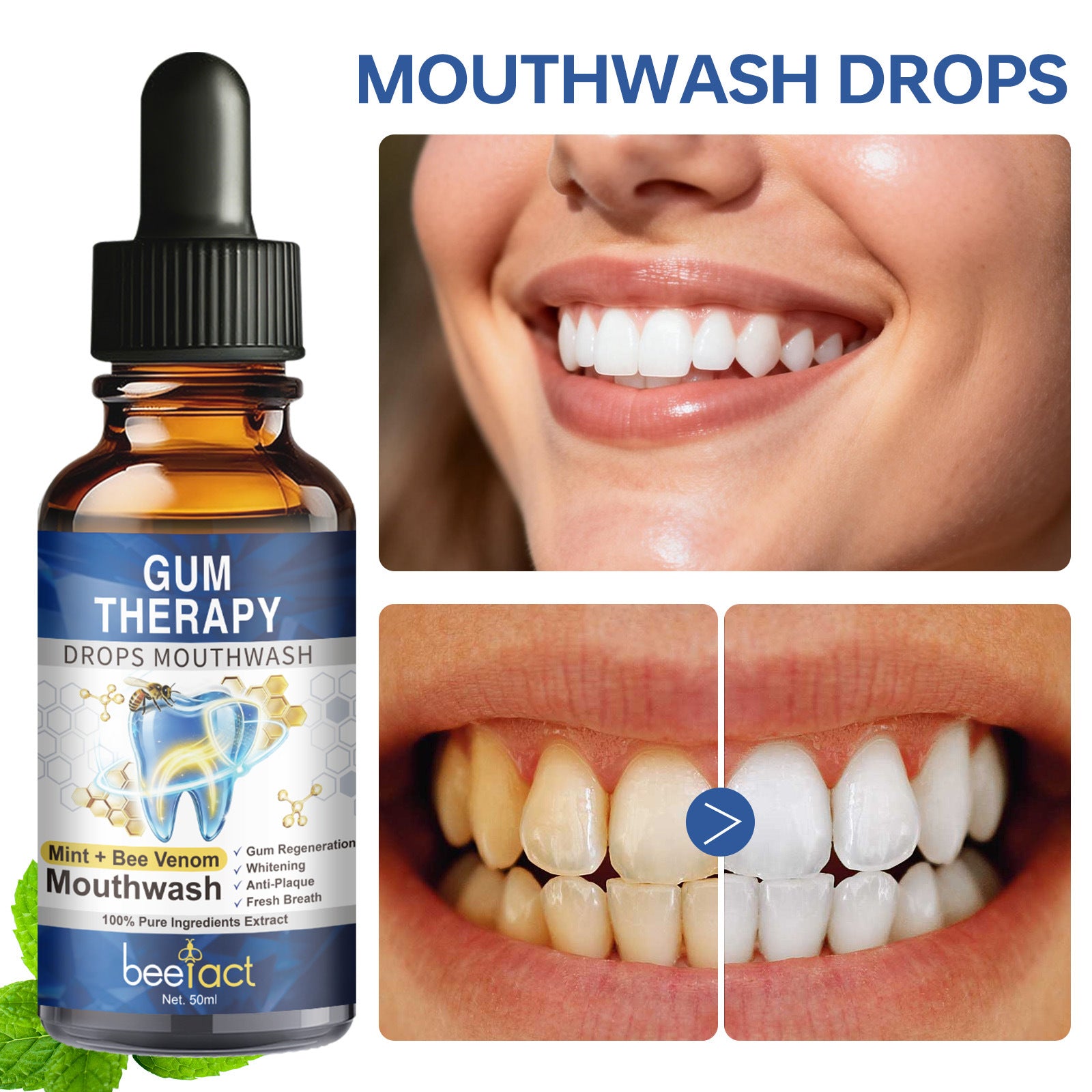 Velisse Beauty Mint Mouthwash Drops — Concentrated Oral Freshness Drops for Daily Use