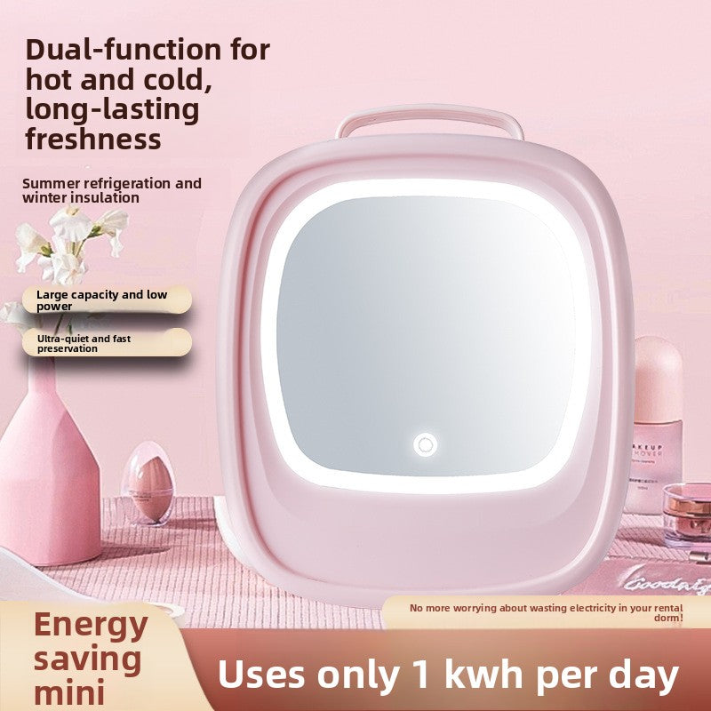 Velisse Beauty Portable Car Beauty Refrigerator — Mini Skincare Fridge with LED Mirror