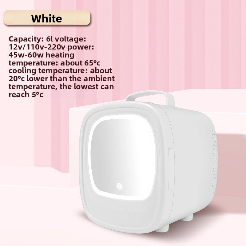 Velisse Beauty Portable Car Beauty Refrigerator — Mini Skincare Fridge with LED Mirror