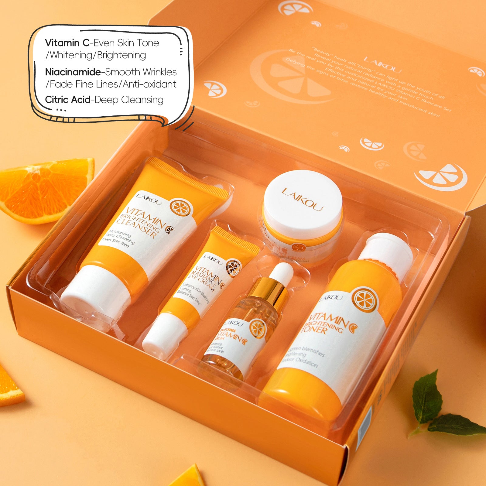 Velisse Beauty Complete Luxury Skincare Set — Full 5-Step Radiance Routine Collection