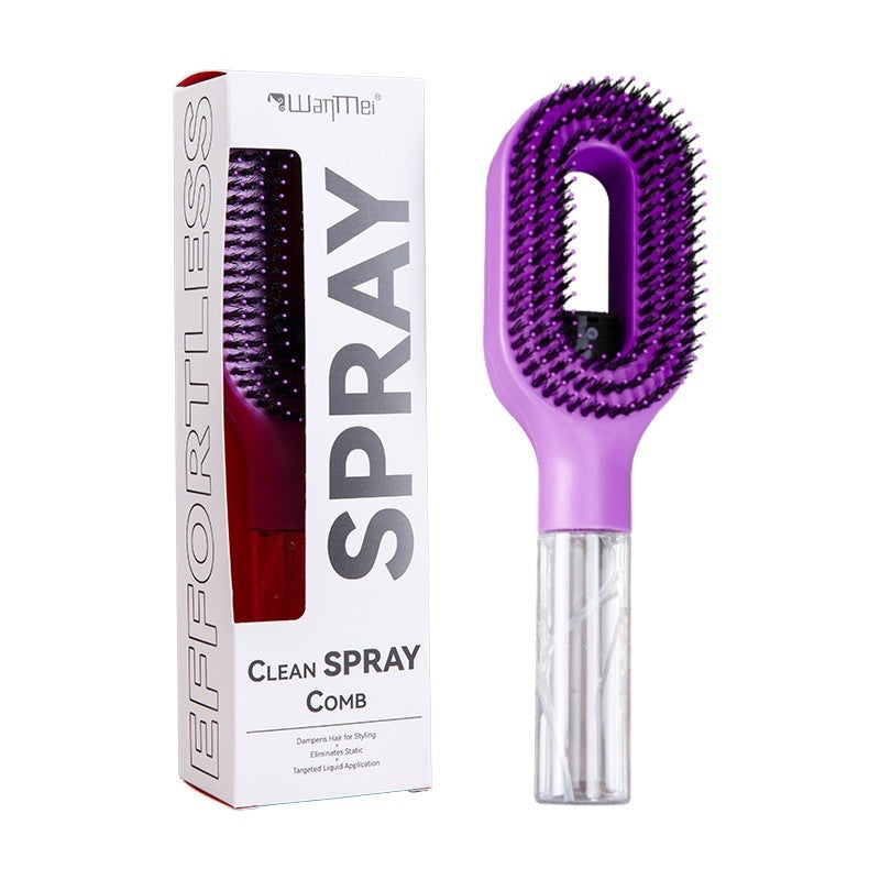 Velisse Beauty Hydrating Mist Spray Comb — Detangling & Styling Hair Tool