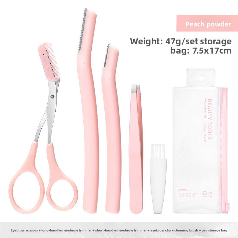 Velisse Beauty Precision Eyebrow Grooming Set — Stainless Steel Brow Sculpting Tools