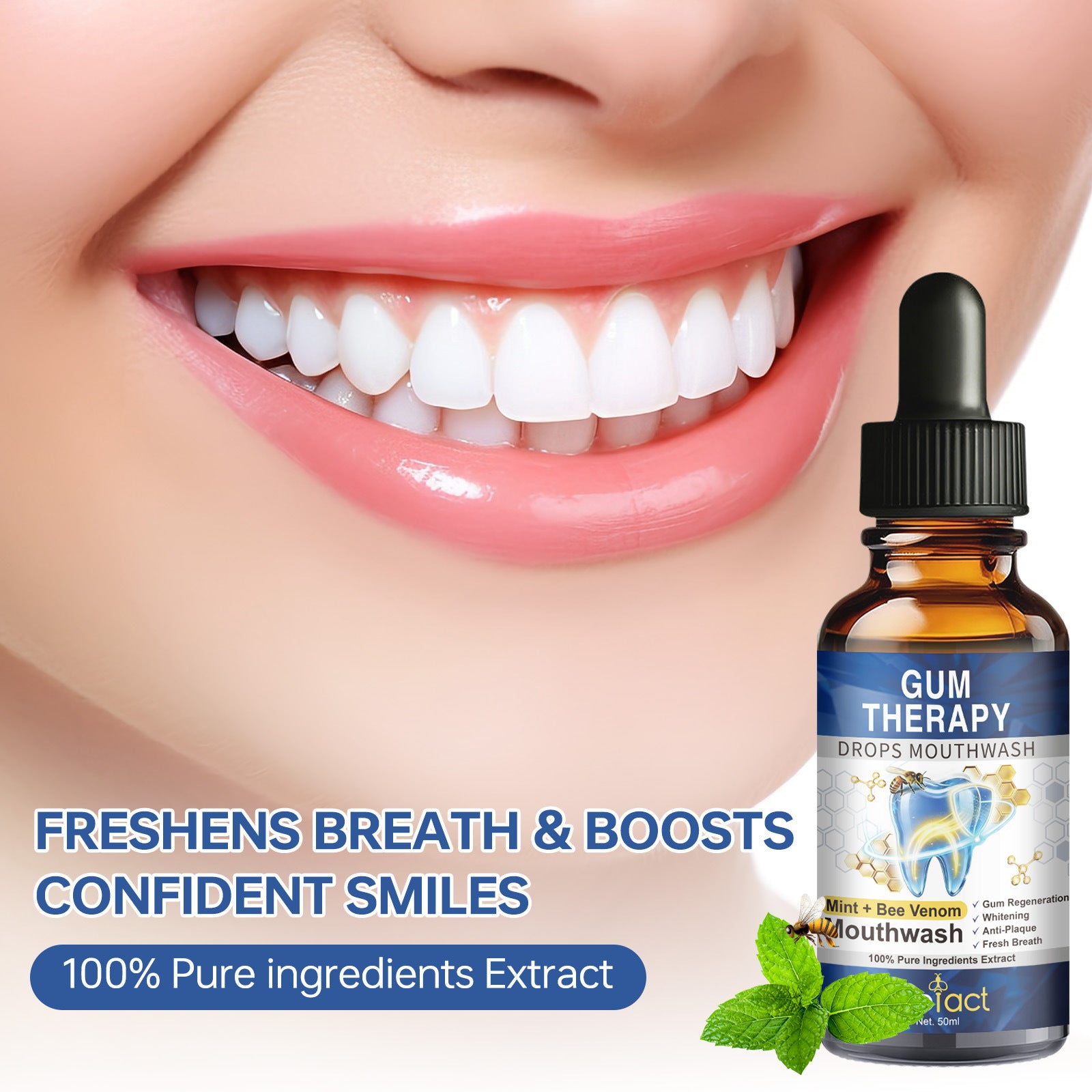 Velisse Beauty Mint Mouthwash Drops — Concentrated Oral Freshness Drops for Daily Use