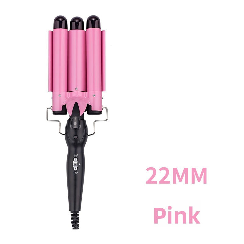 Velisse Beauty Triple Barrel Ceramic Wave Curler — Professional At-Home Hair Styling Iron