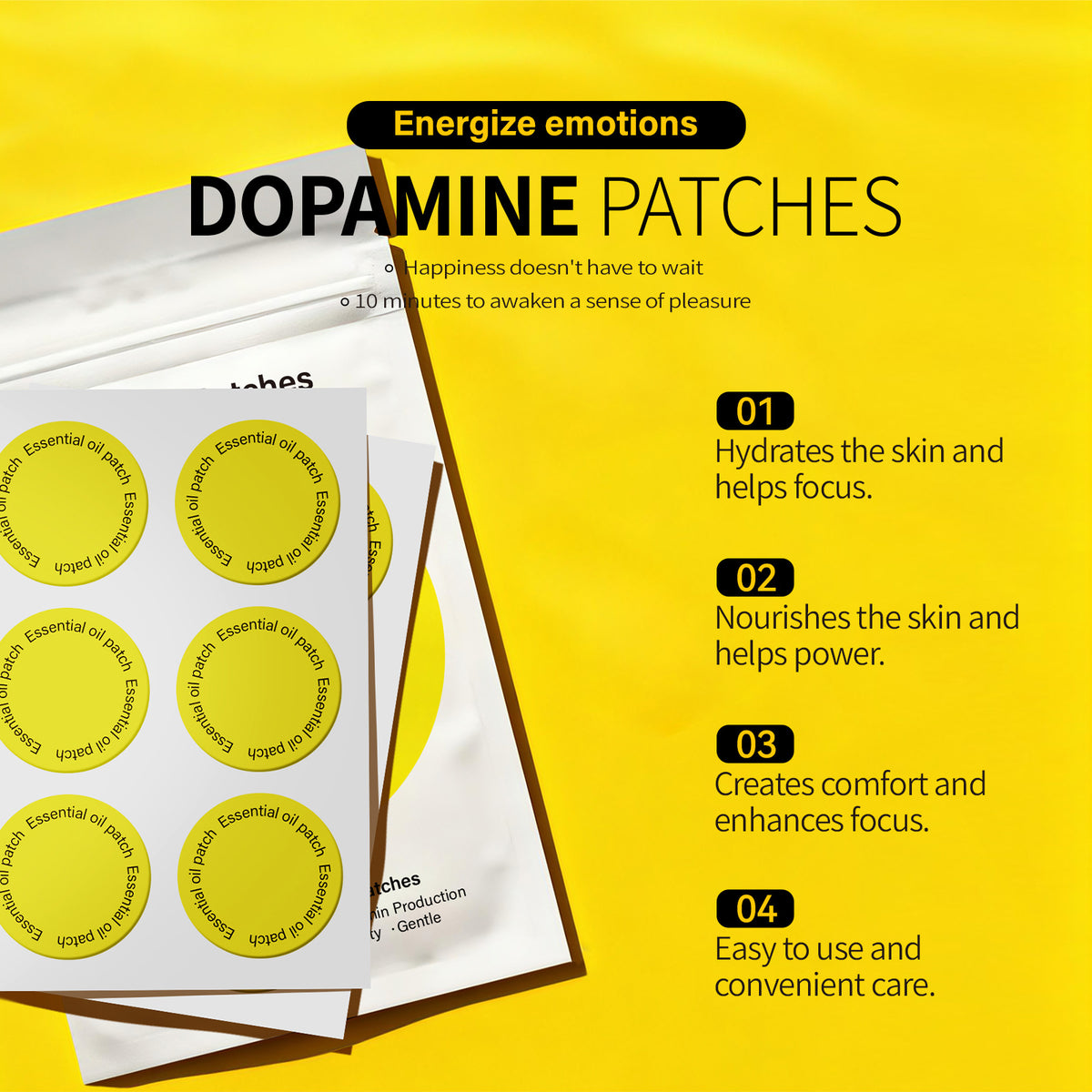 Velisse Beauty Dopamine Wellness Patch — Nourishing Body Care Patches (30 pcs)