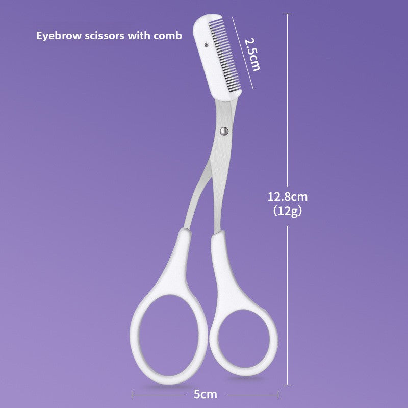 Velisse Beauty Precision Eyebrow Grooming Set — Stainless Steel Brow Sculpting Tools