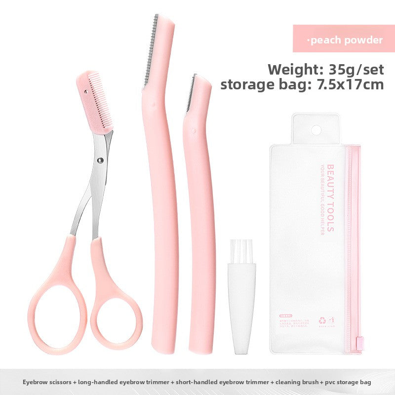 Velisse Beauty Precision Eyebrow Grooming Set — Stainless Steel Brow Sculpting Tools