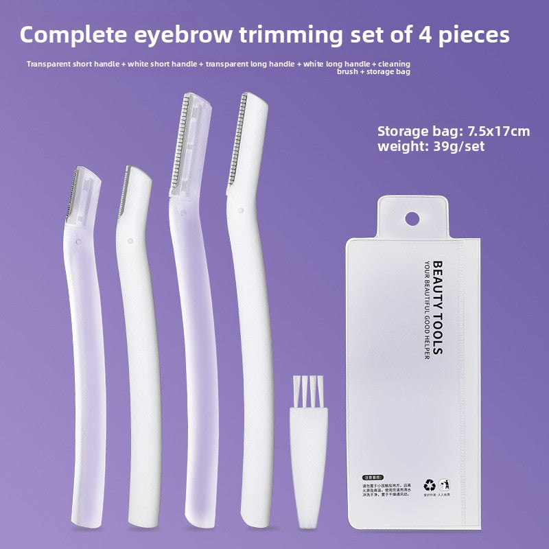 Velisse Beauty Precision Eyebrow Grooming Set — Stainless Steel Brow Sculpting Tools