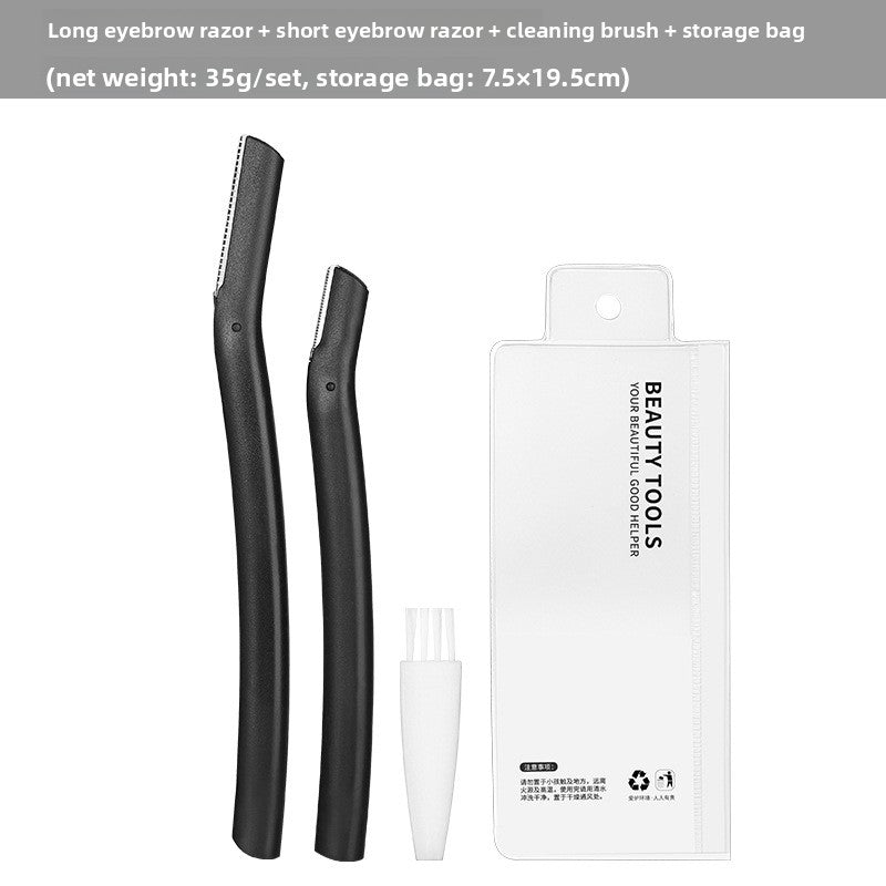Velisse Beauty Precision Eyebrow Grooming Set — Stainless Steel Brow Sculpting Tools